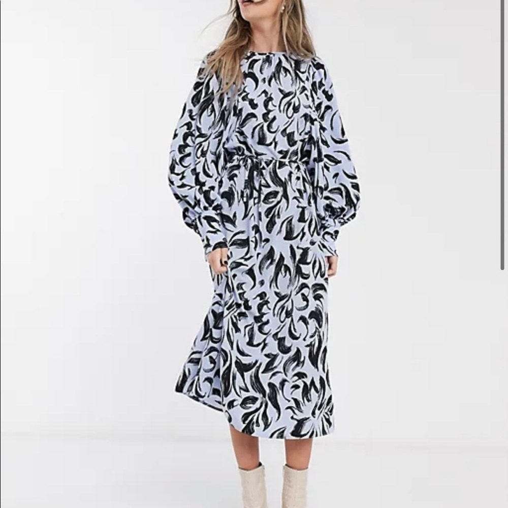 Top shop lightweight blue midi dress